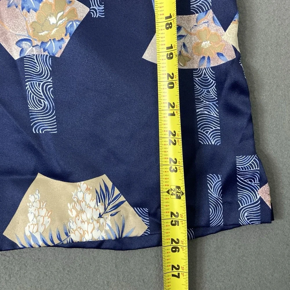 Vintage 70's Tori Richard Blue White Asian Cranes Men's M Hawaiian Aloha Shirt